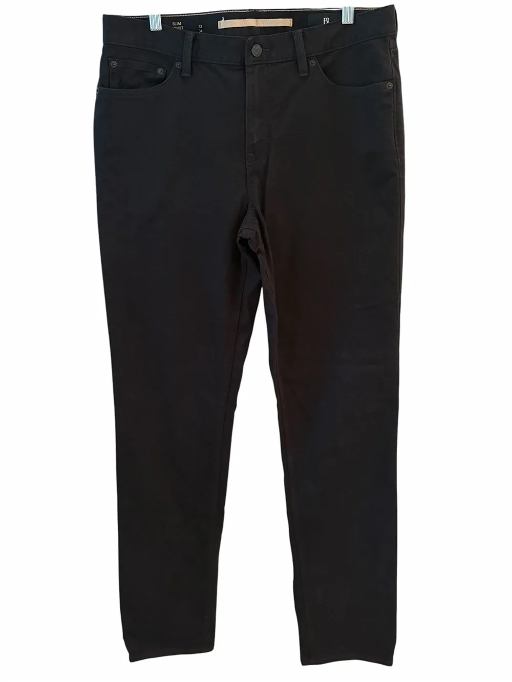 Banana Republic Slim Fit Black Linen Cotton Traveler Pants 32 X 32